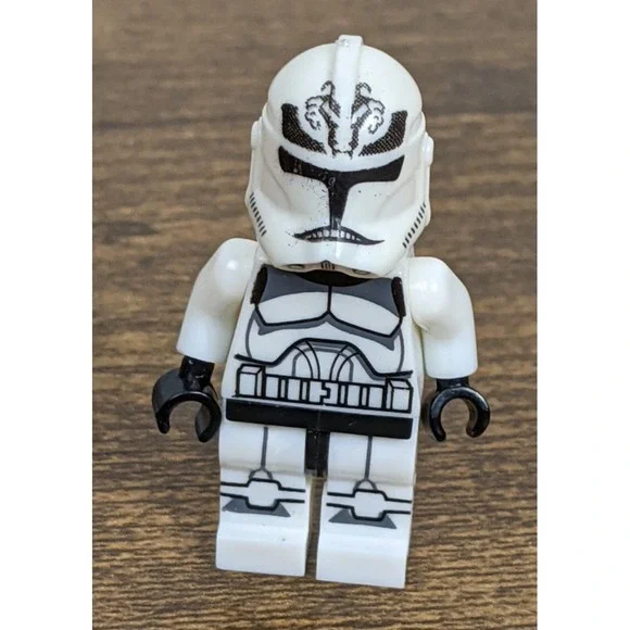 LEGO‎ Star Wars Clone Trooper Minifigure White Armor Custom Helmet Print
