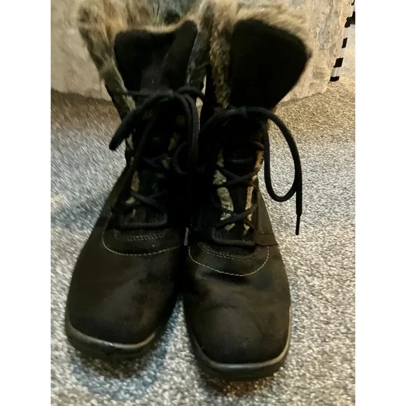 Ara Women's Boots‎ Magaly Gore-Tex Faux Fur Waterproof Lace-Up US Sz 7.5 Black