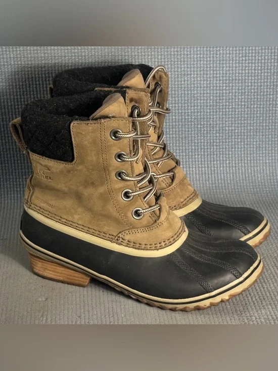 Sorel Slimpack II Lace Winter Duck Boots‎ Women’s Size 9