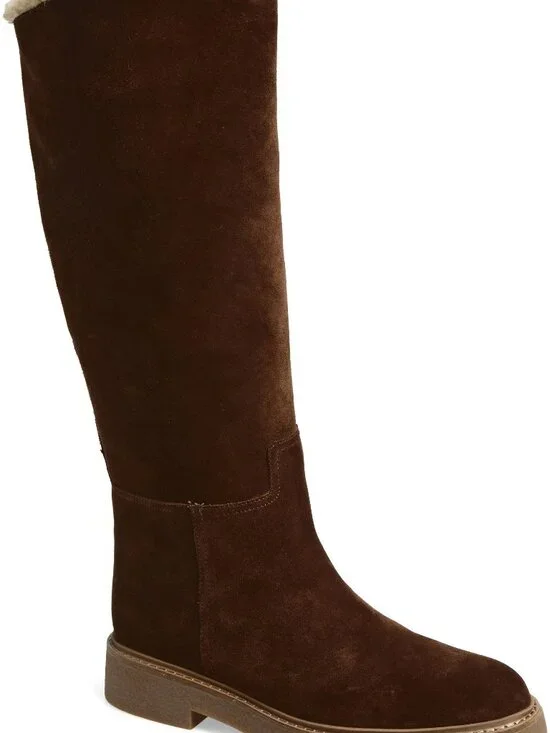 Jeffrey Campbell Zabini Faux Shearling Lined Suede Boot