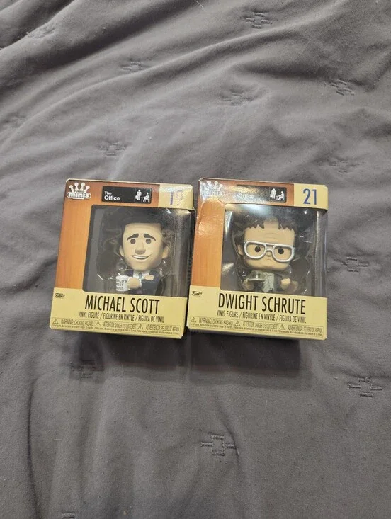 Funko Minis The Office Michael Scott #19 & Dwight Schrute #22 Vinyl Figures New