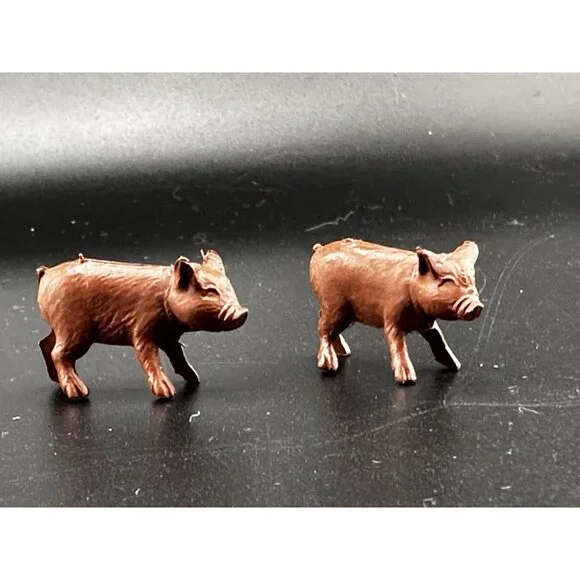 Allstate Marx Happi Time Farm Playset 1959 Auburn Red 2‎ Pigs Tim Mee PPC