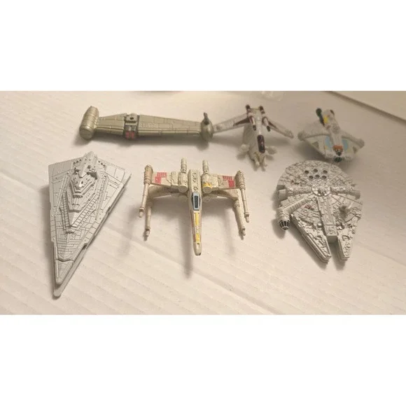 6‎ Star Wars Miniature Micro Ships – Hot Wheels LFL Toy Lot – No Stands