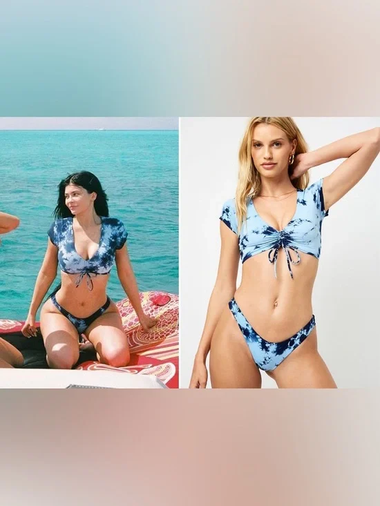 Frankie’s Bikinis x Sofia Richie Blue Tie Dye Bikini