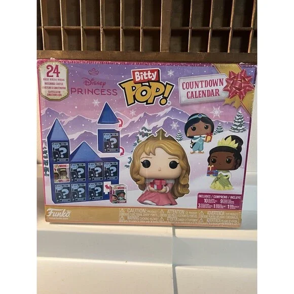 Funko Disney Princess Bitty Pop Countdown Advent Calendar 24Pc Set New & Sealed