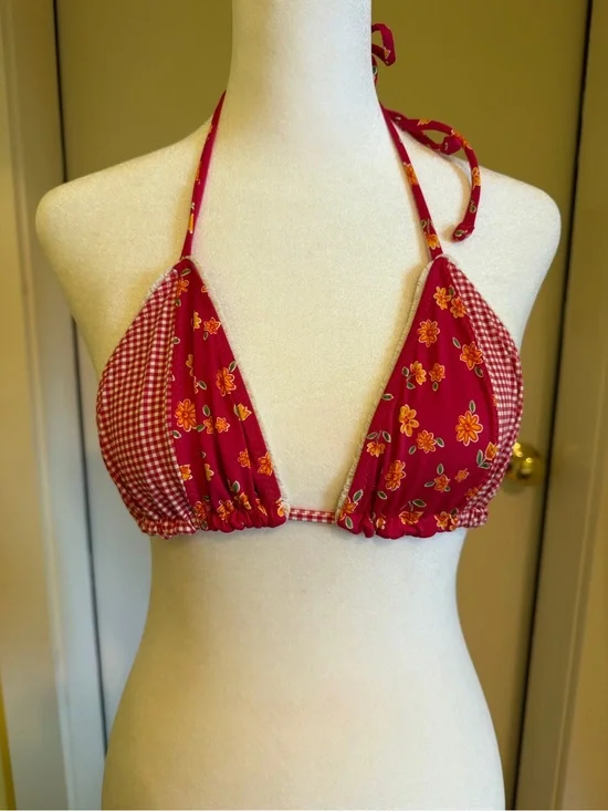 Frankie’s Bikinis Coastal Floral Micro Bikini Top - Summer Flower