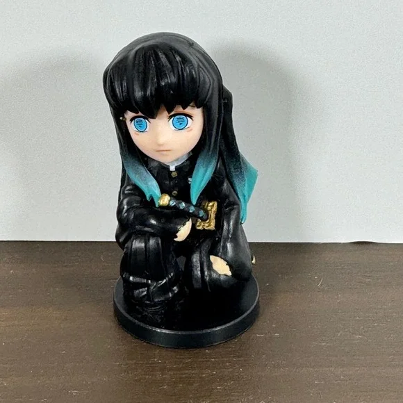 Demon Slayer Muichiro Tokito Mini Figure Chibi Mist Hashira Black Banpresto Used