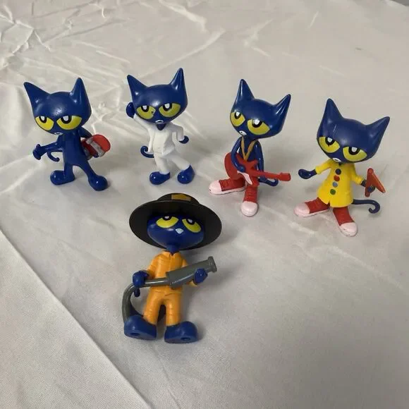 Pete The Cat Action Figures Toy Lot Of 5 Bundle