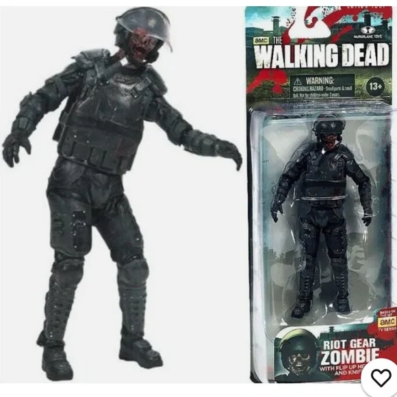 The Walking Dead Riot Gear Zombie Action Figure - Black