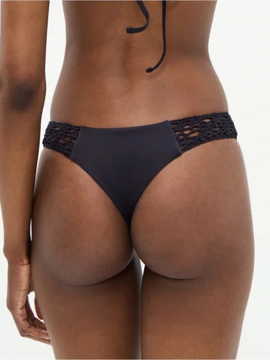 Frankie’s Bikini Tanner Cheeky Bikini Bottom in Black