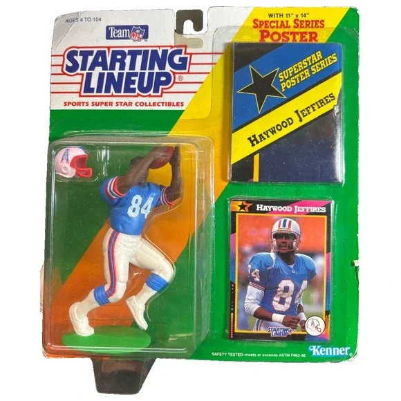 1992 ROOKIE STARTING LINEUP SLU NFL HAYWOOD JEFFIRES HOUSTON OILERS SL372