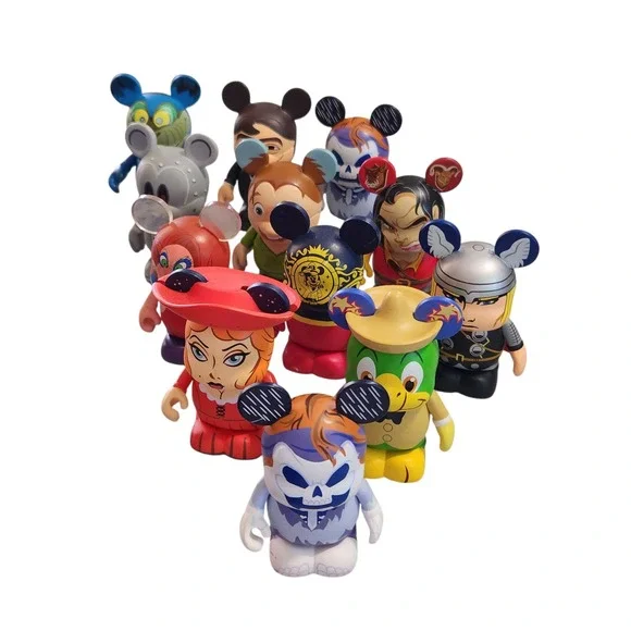 Disney‎ Vinylmation Figures Mixed Lot of 12 50th Villains Jungle Book Marvel