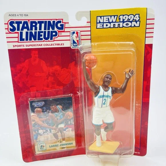 Starting Lineup Figure NBA Basketball Larry Johnson 1994 Charlotte Hornets