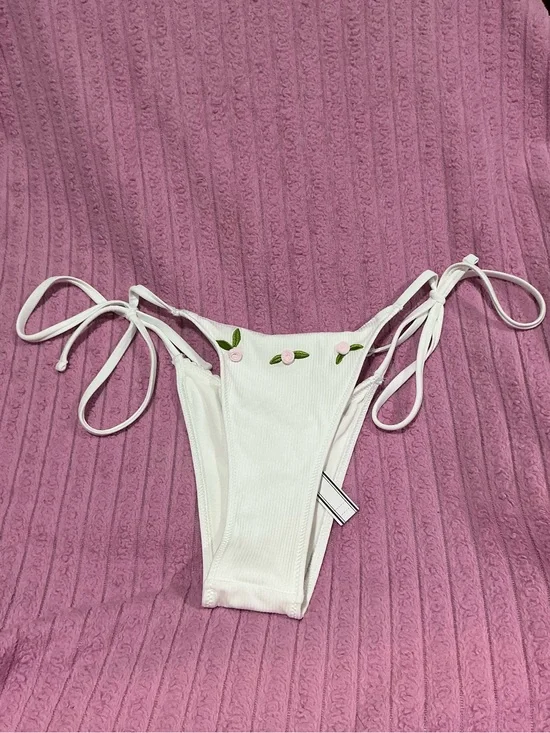 🤎 NWT Pink by Frankies Bikinis Rosemary Itsy Rib Bikini Bottom - XS (#00806)