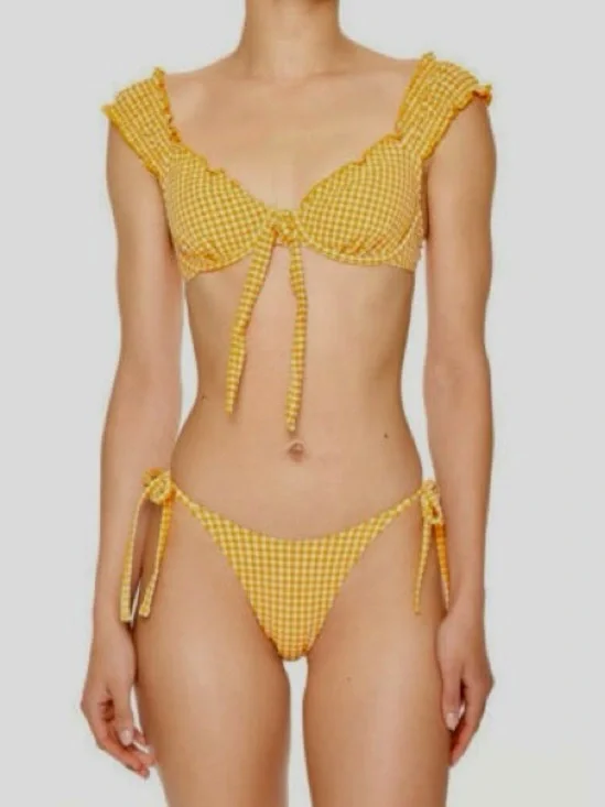 Orange Gingham Bikini