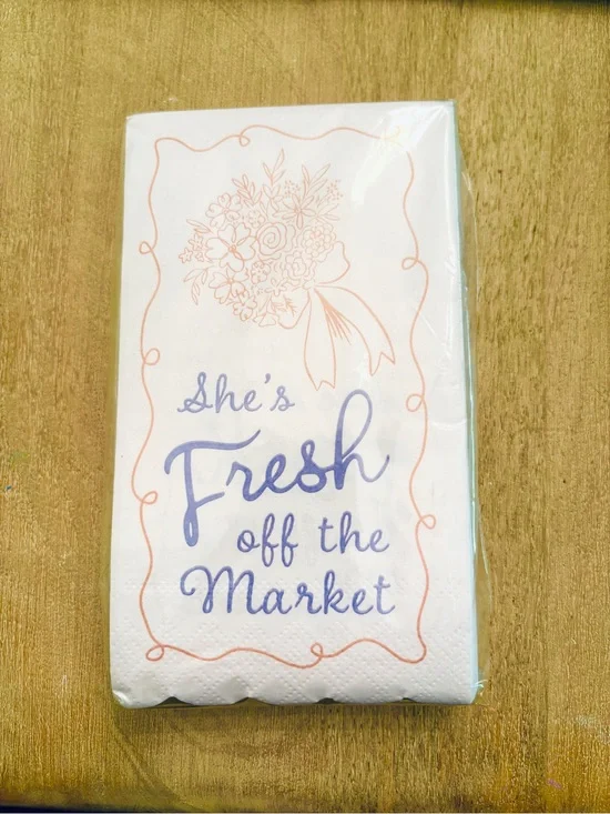 Fresh off the market bridal shower napkins