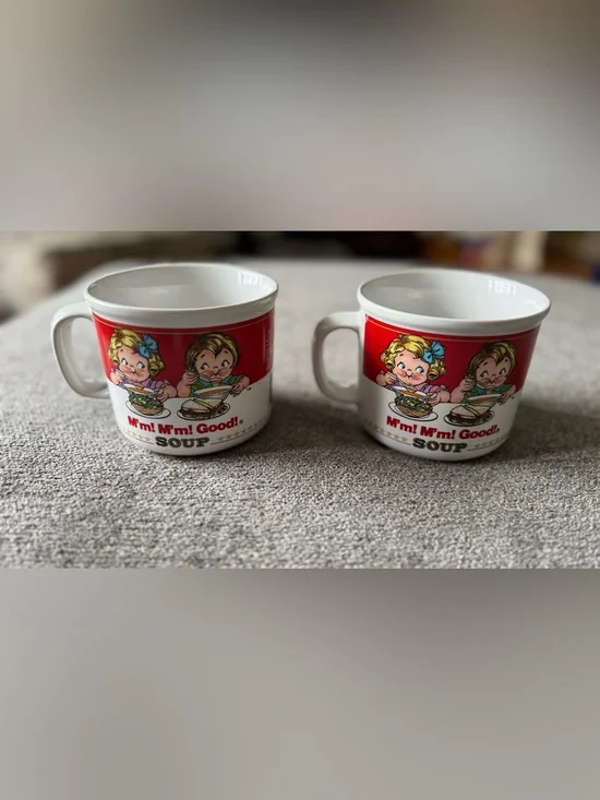 Vintage (1989) Campbells Soup Mugs - Set of 2 (read description)