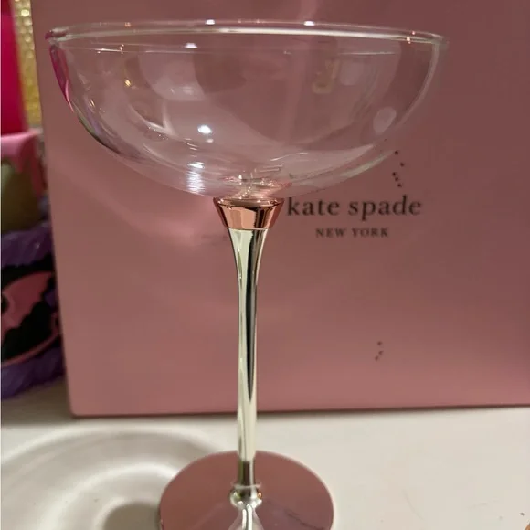 kate spade Rosy Glow Champagne saucer glasses