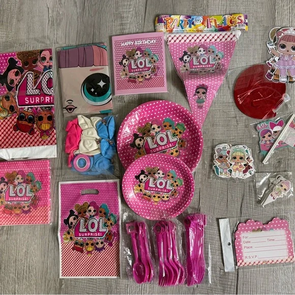 L.O.L. Surprise! Pink Polka Dot Party Set with Characters