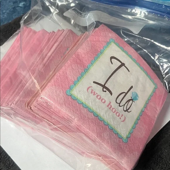 Bundle 3 for 10 - Pink 'I Do' Party Napkins