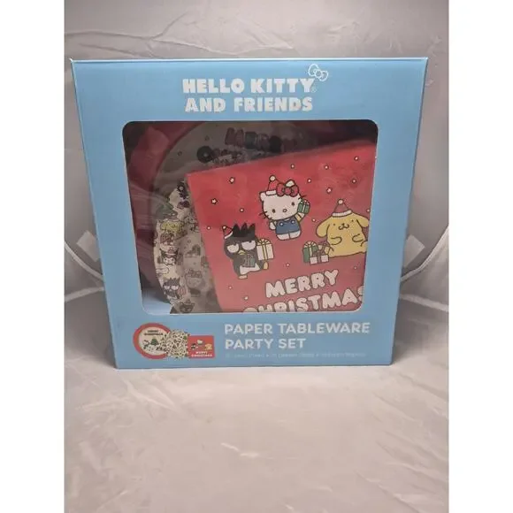 💥 Hello Kitty And Friends Paper Tableware Party Set Christmas Plates Napkins Ts