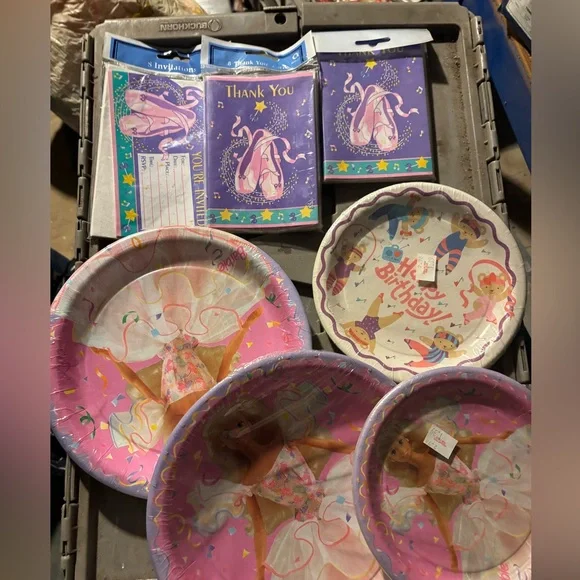 Barbie and Ballet Party Supplies Set - Pink and Purple