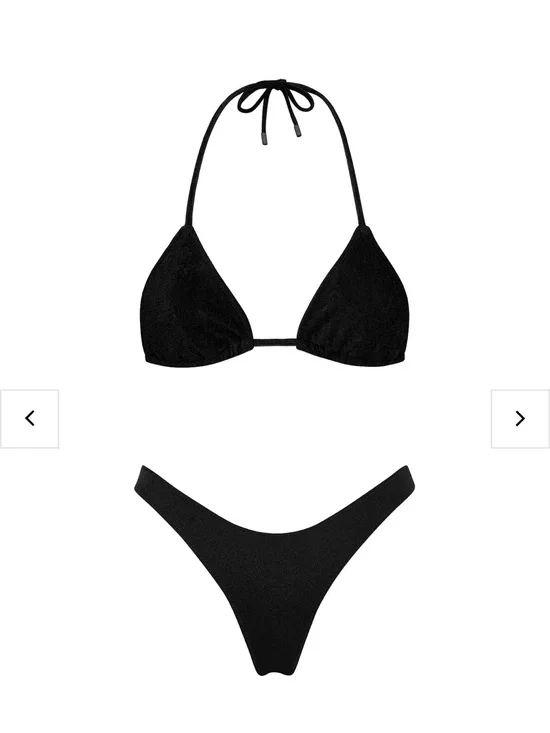 triangl swimwear Black Triangle Bikini Set