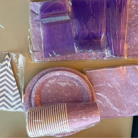 Purple Party Supplies Set of 20