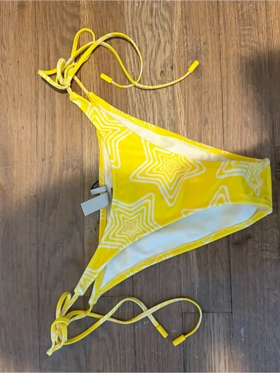 triangl swimwear Yellow Star-Print Tie-Side Bikini Bottom