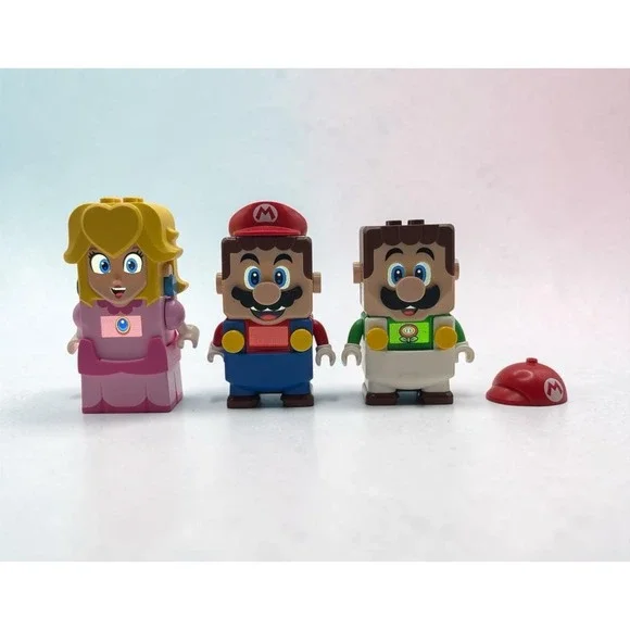 Luigi Mario & Princess Peach Interactive Lego Figure Lot Of 3 Bluetooth Tested