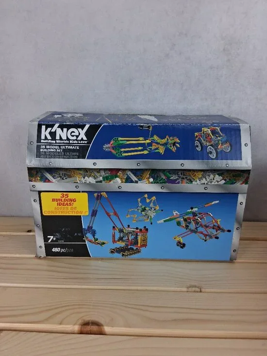 K'NEX Random Assorted Pieces Lot-Instruction Booklet + Building set Box included