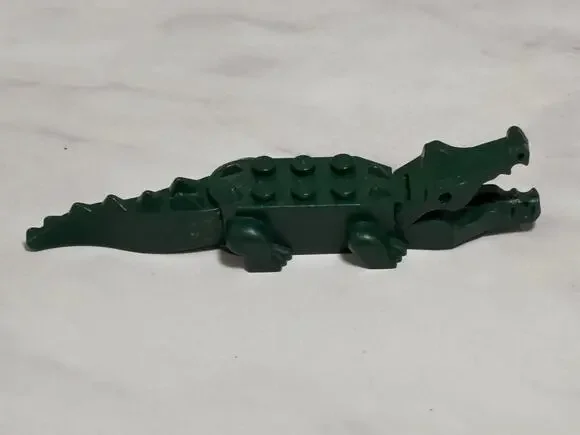LEGO 1990s Vintage Dark Green Alligator Crocodile 6026c01 Pirates Adventurers
