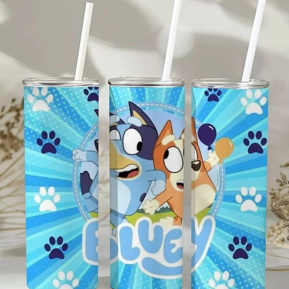 Bluey Themed Party Tumblers - Blue