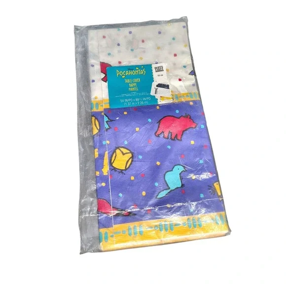 Vintage Disney Pocahontas Princess Party Decoration Paper Table cloth Cover