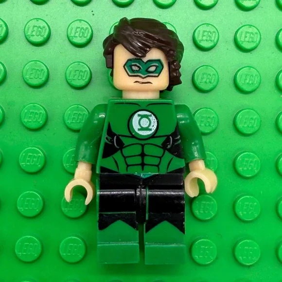 LEGO DC Super Heroes Green Lantern Hal Jordan Minifigure Broken Hair Used