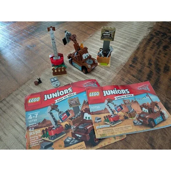 LEGO Juniors 10733 Mater's Junkyard 62pc 100% Complete Set w/ Instructions Cars