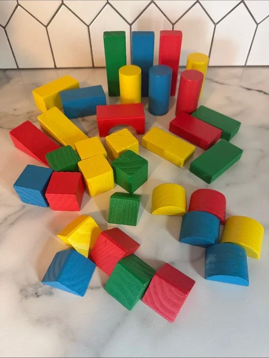 34 Melissa & Doug Wooden Blocks
