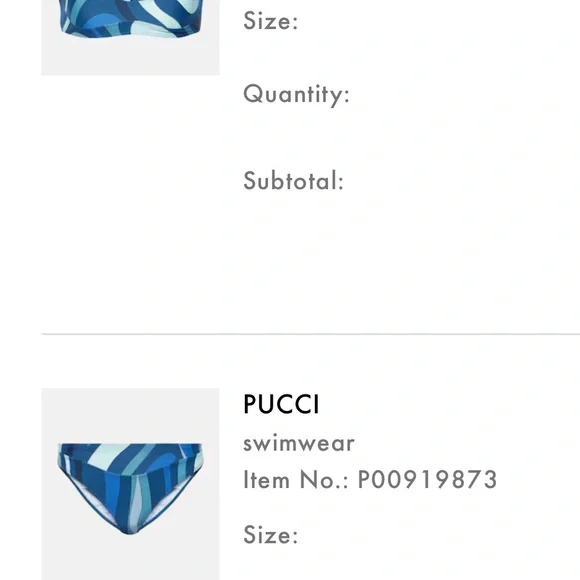 Emilio Pucci Blue Multi-Stripe Bikini set