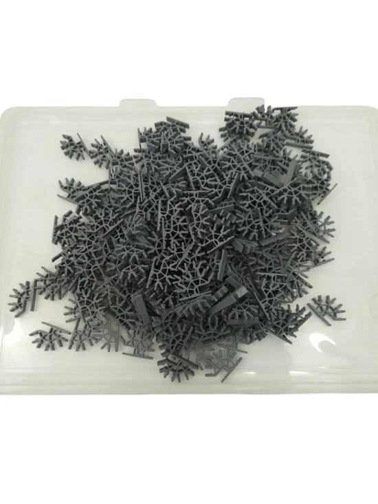 K'NEX Gray 4-way 3D Connector OEM 198 Piece Lot Classic Size Replacement