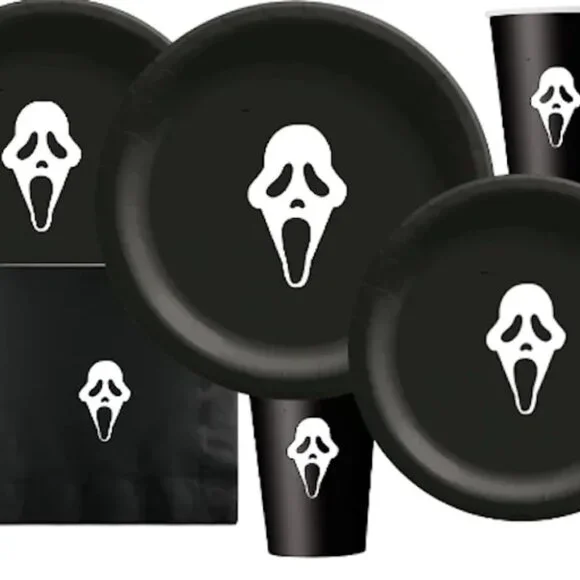 Halloween Ghost- Screamz Party Plates-Cups-napkins set of 60 piece