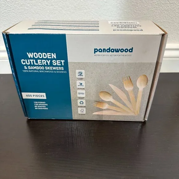 Pandawood Wooden Disposable Cutlery Set