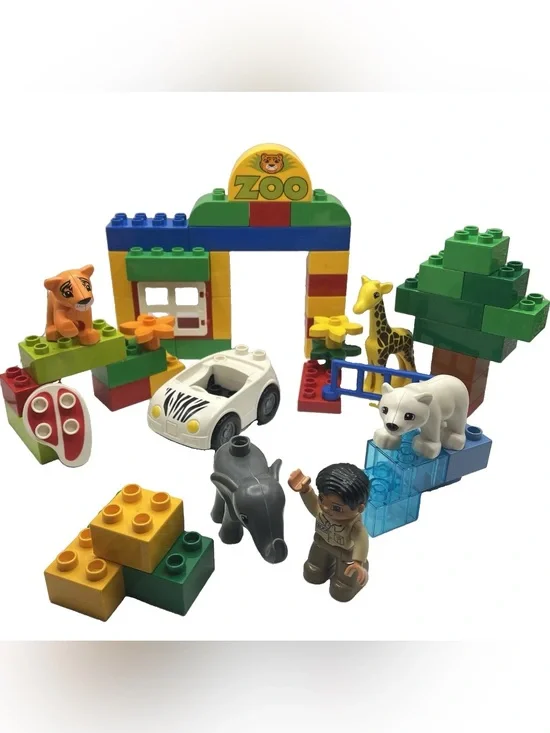 LEGO DUPLO My First Zoo 6136 : Retired - Near Complete Polar Bear Tiger Elephant