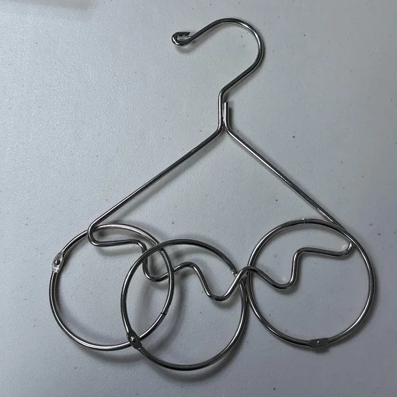 Tie Suspender Braces Belt Scarf Hanger Closet Organizer‎ Metal Silver 6