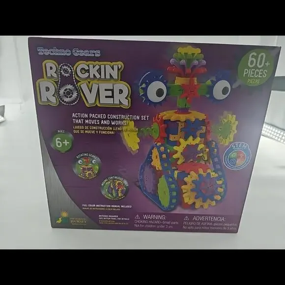 TECHNO GEARS (STEM) -  60pc each set. Rockin Rover  Build‎ Kit Toy NEW
