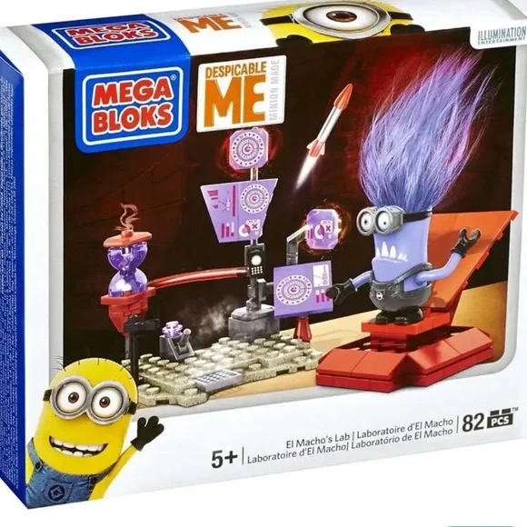 Mega Bloks despicable me El Macho’s lab 82 pieces new in sealed box Set #94811