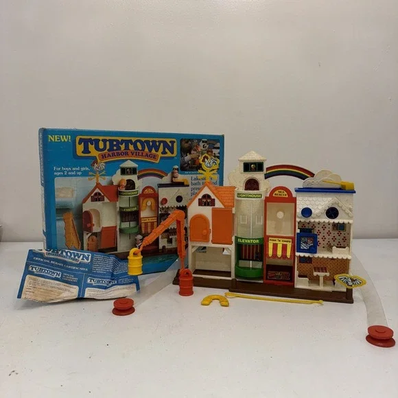Vintage 1982 Lakeside Tubtown Harbor Village 5505 Incomplete With Original Box