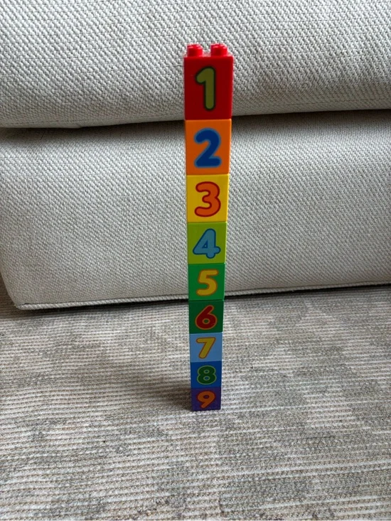 Lego Duplo Rainbow Number Stacking Blocks 1-9 Counting Building Toy