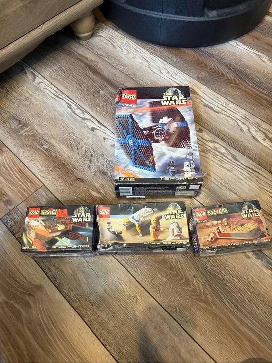 Lot of four sealed official, rare, retired Lego Star Wars sets see description