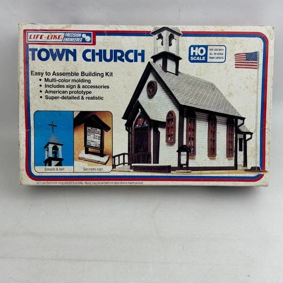 Life Like Good Shepherd Church Ho Scale‎ Kit Plastic Model Building 1350