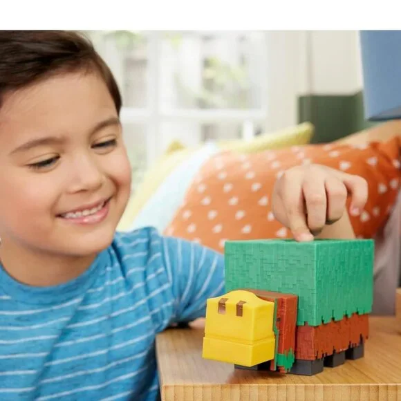 NEW Mattel Minecraft Sniffer Action Figure with Sounds & Pixelated Design 7